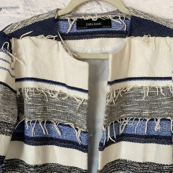 Zara striped textured jacket large - Picture 3 of 7